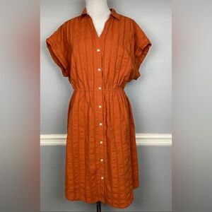 J. Crew Tawny Spice Button-Up Dress
